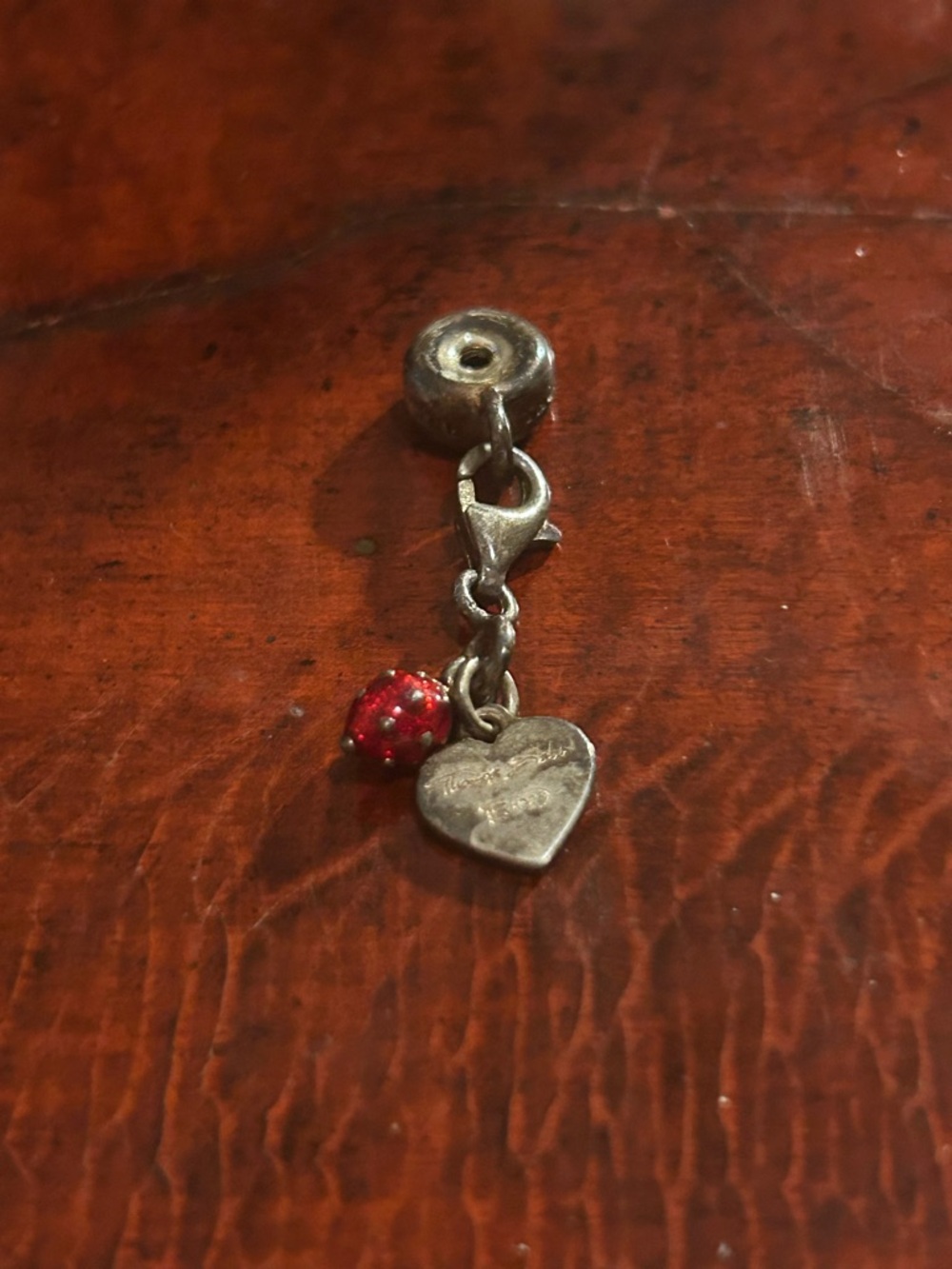 Thomas Sabo Sterling Silver Red Enamel Sweetheart Strawberry Charm 925 Retired - Picture 2 of 4